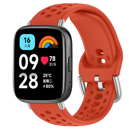 xDfind Silver Buckle Silicone Sport Watch Band, For Xiaomi Band 10 Pro / 9 Pro / Redmi Watch 6, For Redmi Watch 3 Active / Watch 3 Lite