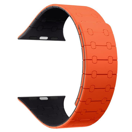 xDfind Contrasting Colors Magnetic Silicone Watch Band, For Apple Watch 42 / 44 / 45 / 46 / 49mm, For Apple Watch 38 / 40 / 41 / S10 42mm