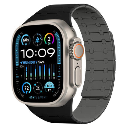 xDfind Contrasting Colors Magnetic Silicone Watch Band, For Apple Watch 42 / 44 / 45 / 46 / 49mm, For Apple Watch 38 / 40 / 41 / S10 42mm