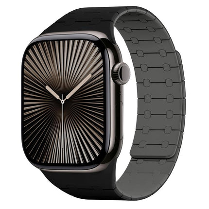 xDfind Contrasting Colors Magnetic Silicone Watch Band, For Apple Watch 42 / 44 / 45 / 46 / 49mm, For Apple Watch 38 / 40 / 41 / S10 42mm