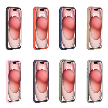 Solid Color Edge Transparency MagSafe Magnetic Phone Case