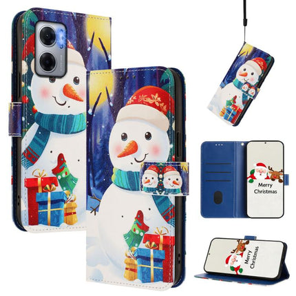 Christmas Series Buckle Leather Phone Case with Hand Strap, For Redmi A1 4G / A2 4G, For Redmi Note 12 Pro+ 5G Global, For Redmi Note 12 5G Global / Xiaomi Poco X5, For Redmi 10 5G / Note 11E 5G