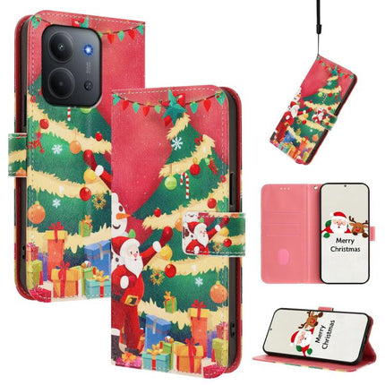 Christmas Series Buckle Leather Phone Case with Hand Strap, For Redmi 15 5G / 4G EU 171mm, For Redmi 15C 5G / 4G Global 171mm / Poco C85 4G, For Redmi 15 5G Global / 15 4G SEA 169.5mm, For Redmi 13x / 13 4G / 5G / Xiaomi Poco M6 4G