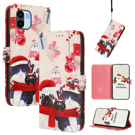 Christmas Series Buckle Leather Phone Case with Hand Strap, For Redmi A1 4G / A2 4G, For Redmi Note 12 Pro+ 5G Global, For Redmi Note 12 5G Global / Xiaomi Poco X5, For Redmi 10 5G / Note 11E 5G
