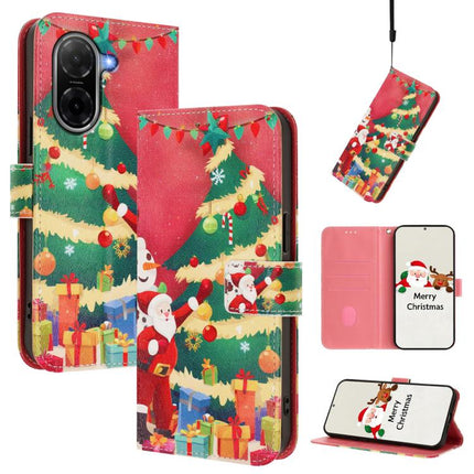Christmas Series Buckle Leather Phone Case with Hand Strap, For Redmi A5 4G 173.3mm, For Redmi A5 4G 171.7mm / Xiaomi Poco C71, For Redmi Note 13 Pro / 14S 4G Global, For Redmi Note 14 4G 164.84mm