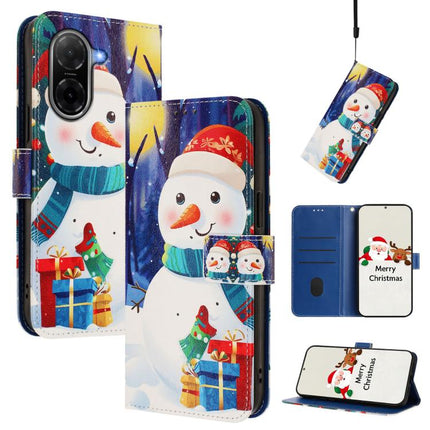 Christmas Series Buckle Leather Phone Case with Hand Strap, For Redmi A5 4G 173.3mm, For Redmi A5 4G 171.7mm / Xiaomi Poco C71, For Redmi Note 13 Pro / 14S 4G Global, For Redmi Note 14 4G 164.84mm
