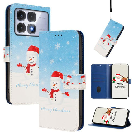 Christmas Series Buckle Leather Phone Case with Hand Strap, For Redmi 14C 4G / A4 5G / 14R 5G / A3 Pro, For Redmi K70 Ultra 5G, For Redmi A3 4G / A3x 4G, For Redmi 13C 4G / 5G / Xiaomi Poco C65 / M6