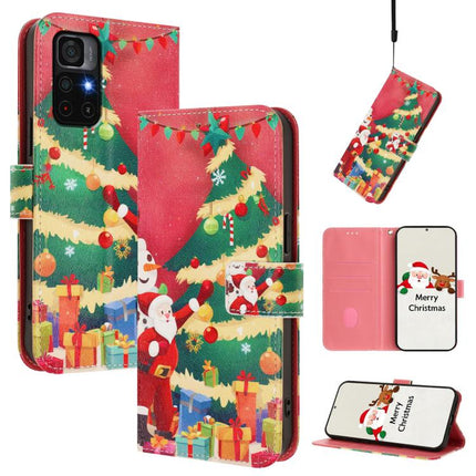 Christmas Series Buckle Leather Phone Case with Hand Strap, For Redmi Note 11 Pro+ 5G EU, For Redmi Note 11S / Xiaomi Poco M4 Pro 5G, For Redmi 10A / 9C