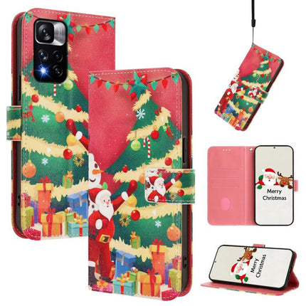 Christmas Series Buckle Leather Phone Case with Hand Strap, For Redmi Note 11 Pro+ 5G EU, For Redmi Note 11S / Xiaomi Poco M4 Pro 5G, For Redmi 10A / 9C