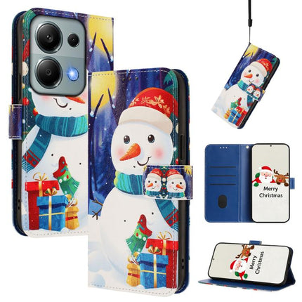 Christmas Series Buckle Leather Phone Case with Hand Strap, For Redmi A5 4G 173.3mm, For Redmi A5 4G 171.7mm / Xiaomi Poco C71, For Redmi Note 13 Pro / 14S 4G Global, For Redmi Note 14 4G 164.84mm