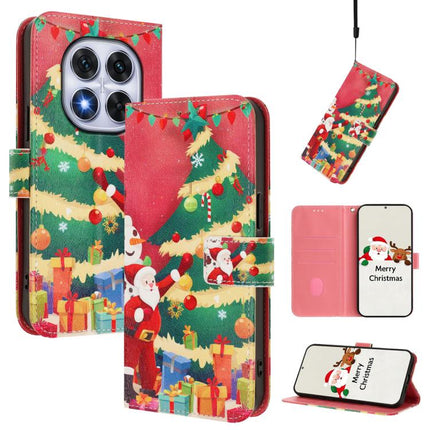 Christmas Series Buckle Leather Phone Case with Hand Strap, For Redmi Note 14 Pro 5G / Note 14 Pro+ 5G, For Redmi Note 14 5G Global, For Redmi Note 14 Pro 4G Global, For Redmi Note 14 4G 163.25mm