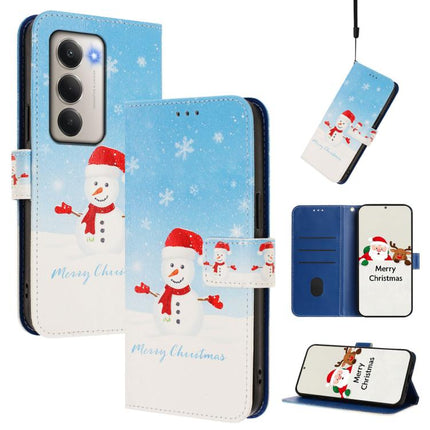 Christmas Series Buckle Leather Phone Case with Hand Strap, For Redmi 15 5G / 4G EU 171mm, For Redmi 15C 5G / 4G Global 171mm / Poco C85 4G, For Redmi 15 5G Global / 15 4G SEA 169.5mm, For Redmi 13x / 13 4G / 5G / Xiaomi Poco M6 4G