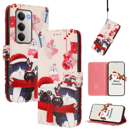 Christmas Series Buckle Leather Phone Case with Hand Strap, For Redmi 15 5G / 4G EU 171mm, For Redmi 15C 5G / 4G Global 171mm / Poco C85 4G, For Redmi 15 5G Global / 15 4G SEA 169.5mm, For Redmi 13x / 13 4G / 5G / Xiaomi Poco M6 4G