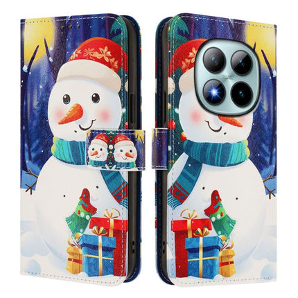 Christmas Series Buckle Leather Phone Case with Hand Strap, For Redmi Note 15 Pro+ 5G 163.3mm/Poco M8 Pro 5G, For Redmi Note 15 5G / 4G 164mm / Poco M8 5G, For Redmi 15C 5G / 4G EU 173mm / Poco C85 5G, For Xiaomi Poco M7 4G 169mm