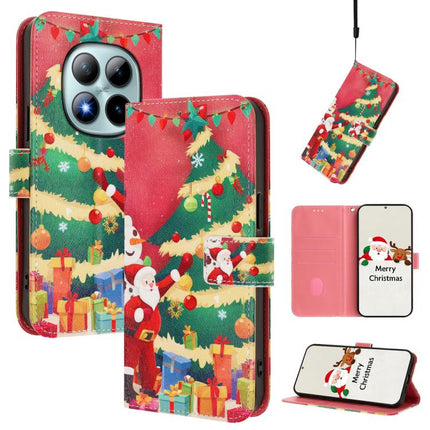 Christmas Series Buckle Leather Phone Case with Hand Strap, For Redmi Note 15 Pro+ 5G 163.3mm/Poco M8 Pro 5G, For Redmi Note 15 5G / 4G 164mm / Poco M8 5G, For Redmi 15C 5G / 4G EU 173mm / Poco C85 5G, For Xiaomi Poco M7 4G 169mm
