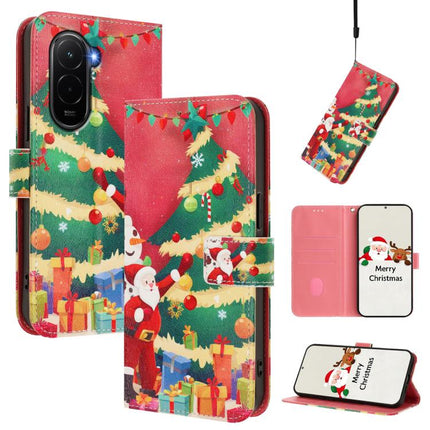 Christmas Series Buckle Leather Phone Case with Hand Strap, For Redmi Note 15 Pro+ 5G 163.3mm/Poco M8 Pro 5G, For Redmi Note 15 5G / 4G 164mm / Poco M8 5G, For Redmi 15C 5G / 4G EU 173mm / Poco C85 5G, For Xiaomi Poco M7 4G 169mm