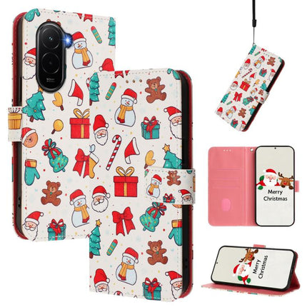 Christmas Series Buckle Leather Phone Case with Hand Strap, For Redmi Note 15 Pro+ 5G 163.3mm/Poco M8 Pro 5G, For Redmi Note 15 5G / 4G 164mm / Poco M8 5G, For Redmi 15C 5G / 4G EU 173mm / Poco C85 5G, For Xiaomi Poco M7 4G 169mm