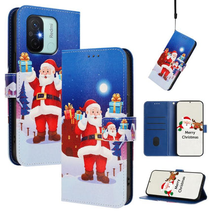 Christmas Series Buckle Leather Phone Case with Hand Strap, For Xiaomi 13 Ultra, For Xiaomi Civi 3 5G, For Xiaomi Poco C55 / Redmi 11A, For Xiaomi 13 Lite 5G / Civi 2