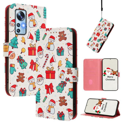Christmas Series Buckle Leather Phone Case with Hand Strap, For Xiaomi 12 Pro / 12S Pro, For Xiaomi 12 5G / 12X 5G / 12S 5G, For Xiaomi 12 Lite, For Xiaomi Poco C40 / Redmi 10C
