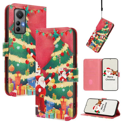 Christmas Series Buckle Leather Phone Case with Hand Strap, For Xiaomi 12 Pro / 12S Pro, For Xiaomi 12 5G / 12X 5G / 12S 5G, For Xiaomi 12 Lite, For Xiaomi Poco C40 / Redmi 10C