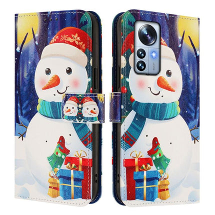 Christmas Series Buckle Leather Phone Case with Hand Strap, For Xiaomi 12 Pro / 12S Pro, For Xiaomi 12 5G / 12X 5G / 12S 5G, For Xiaomi 12 Lite, For Xiaomi Poco C40 / Redmi 10C