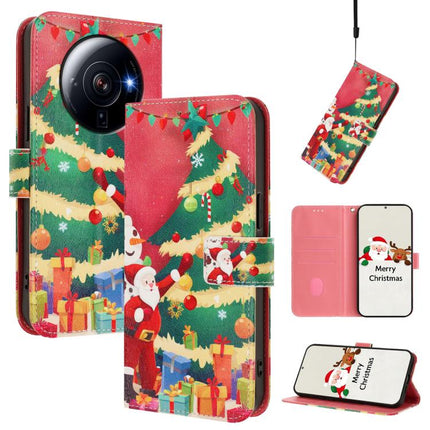 Christmas Series Buckle Leather Phone Case with Hand Strap, For Xiaomi 13 Pro 5G, For Xiaomi 13 5G, For Xiaomi 12T / 12T Pro / Redmi K50 Ultra, For Xiaomi 12S Ultra