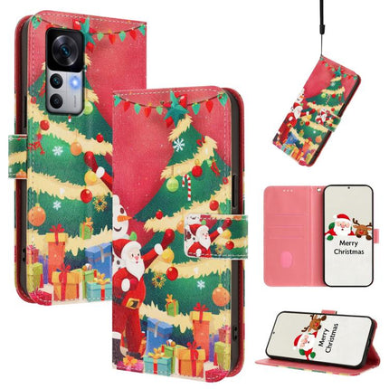 Christmas Series Buckle Leather Phone Case with Hand Strap, For Xiaomi 13 Pro 5G, For Xiaomi 13 5G, For Xiaomi 12T / 12T Pro / Redmi K50 Ultra, For Xiaomi 12S Ultra