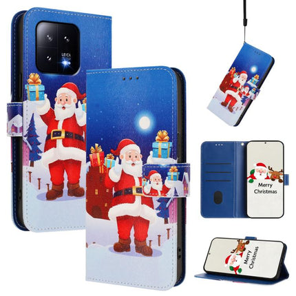 Christmas Series Buckle Leather Phone Case with Hand Strap, For Xiaomi 13 Pro 5G, For Xiaomi 13 5G, For Xiaomi 12T / 12T Pro / Redmi K50 Ultra, For Xiaomi 12S Ultra