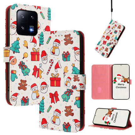 Christmas Series Buckle Leather Phone Case with Hand Strap, For Xiaomi 13 Pro 5G, For Xiaomi 13 5G, For Xiaomi 12T / 12T Pro / Redmi K50 Ultra, For Xiaomi 12S Ultra
