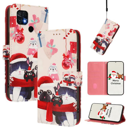 Christmas Series Buckle Leather Phone Case with Hand Strap, For Xiaomi 12 Pro / 12S Pro, For Xiaomi 12 5G / 12X 5G / 12S 5G, For Xiaomi 12 Lite, For Xiaomi Poco C40 / Redmi 10C