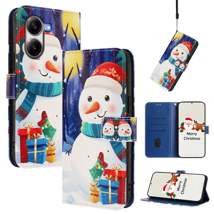 Christmas Series Buckle Leather Phone Case with Hand Strap, For Xiaomi Poco F7 Ultra / Redmi K80 Pro, For Xiaomi Poco F7 Pro / Redmi K80, For Xiaomi 15 Ultra, For Xiaomi Poco X7 Pro 5G / Redmi Turbo 4