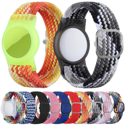 xDfind Adjustable Nylon Braided Watch Band Style Anti-lost Tracker Protective Cover, For AirTag 2nd Gen / AirTag 1st Gen