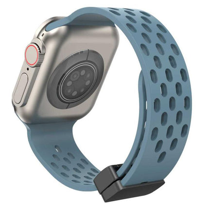 xDfind Magnetic Clasp Silicone Watch Band, For Apple Watch 42 / 44 / 45 / 46 / 49mm, For Apple Watch 38 / 40 / 41 / S10 42mm