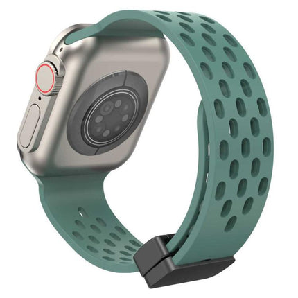 xDfind Magnetic Clasp Silicone Watch Band, For Apple Watch 42 / 44 / 45 / 46 / 49mm, For Apple Watch 38 / 40 / 41 / S10 42mm