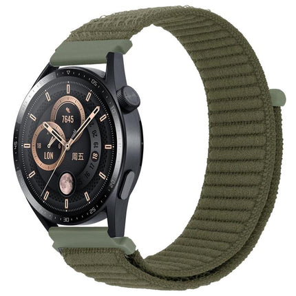 xDfind Wave Texture Nylon Hook and Loop Fastener Watch Band, 20mm, 22mm