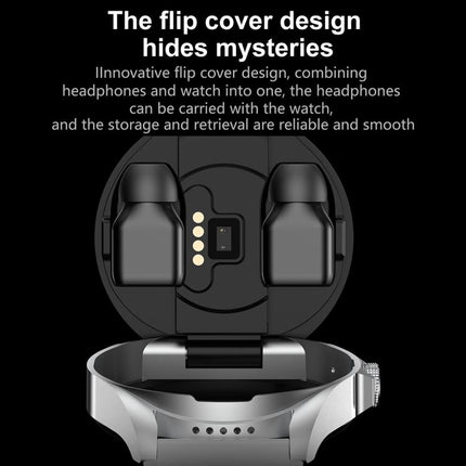 F36 1.46 inch TFT Color Screen 2 in 1 Bluetooth Earphone Smart Watch, Support Bluetooth Call / NFC
