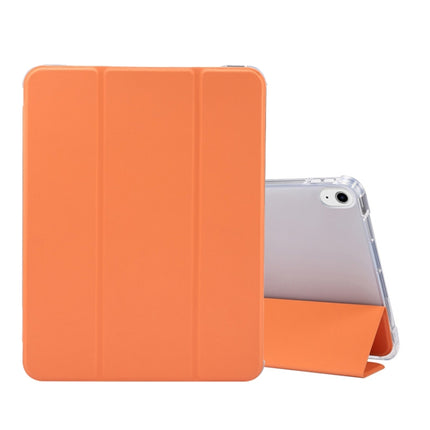 Funda de piel sintética transparente con tapa horizontal, a prueba de golpes, con textura de piel prensada eléctrica de 3 pliegues, con soporte, ranura para bolígrafo y función de suspensión/activación, para iPad Air 2022/2020 10.9