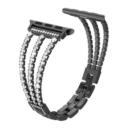 xDfind Three Diamond Metal Watch Band, For Apple Watch 42 / 44 / 45 / 46 / 49mm, For Apple Watch 38 / 40 / 41 / S10 42mm