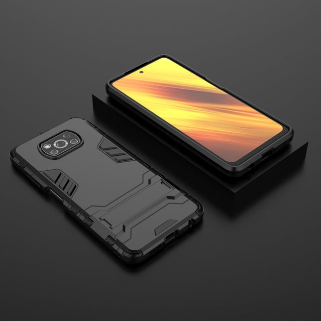 PC + TPU Shockproof Protective Case with Holder, For Xiaomi Poco X3 NFC