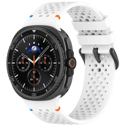 xDfind Alloy Black Buckle Honeycomb Breathable Silicone Watch Band, For Galaxy Watch9 / 8 / 8 Classic