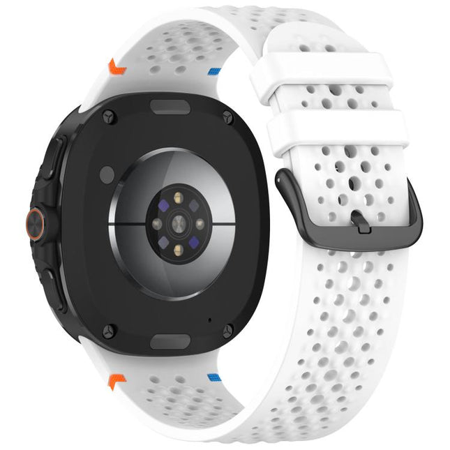xDfind Alloy Black Buckle Honeycomb Breathable Silicone Watch Band, For Galaxy Watch9 / 8 / 8 Classic