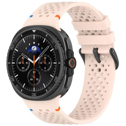 xDfind Alloy Black Buckle Honeycomb Breathable Silicone Watch Band, For Galaxy Watch9 / 8 / 8 Classic