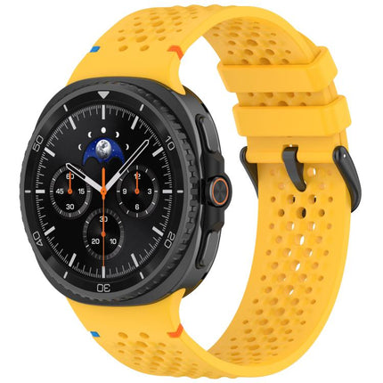 xDfind Alloy Black Buckle Honeycomb Breathable Silicone Watch Band, For Galaxy Watch9 / 8 / 8 Classic
