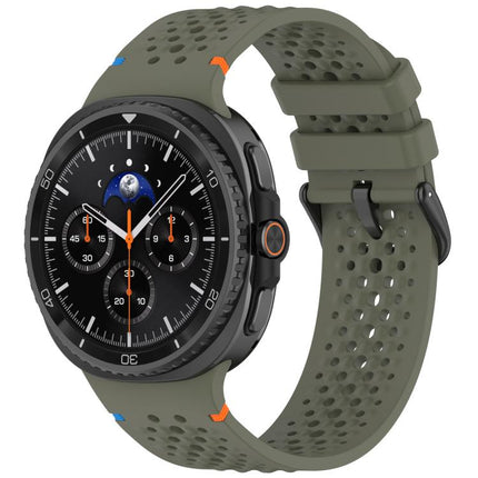xDfind Alloy Black Buckle Honeycomb Breathable Silicone Watch Band, For Galaxy Watch9 / 8 / 8 Classic