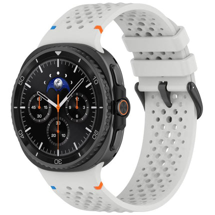 xDfind Alloy Black Buckle Honeycomb Breathable Silicone Watch Band, For Galaxy Watch9 / 8 / 8 Classic
