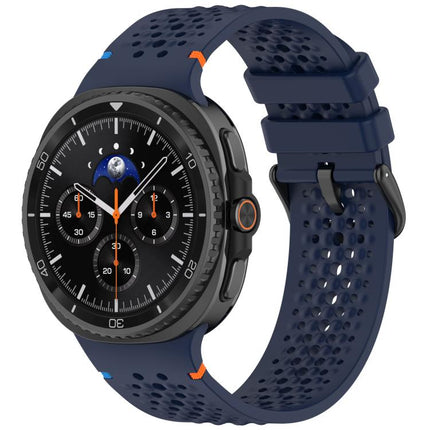 xDfind Alloy Black Buckle Honeycomb Breathable Silicone Watch Band, For Galaxy Watch9 / 8 / 8 Classic