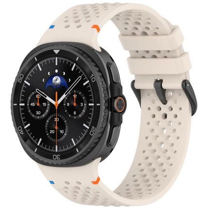 xDfind Alloy Black Buckle Honeycomb Breathable Silicone Watch Band, For Galaxy Watch9 / 8 / 8 Classic