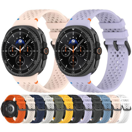 xDfind Alloy Black Buckle Honeycomb Breathable Silicone Watch Band, For Galaxy Watch9 / 8 / 8 Classic