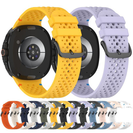 xDfind Alloy Black Buckle Honeycomb Breathable Silicone Watch Band, For Galaxy Watch9 / 8 / 8 Classic