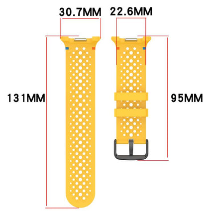xDfind Alloy Black Buckle Honeycomb Breathable Silicone Watch Band, For Galaxy Watch9 / 8 / 8 Classic